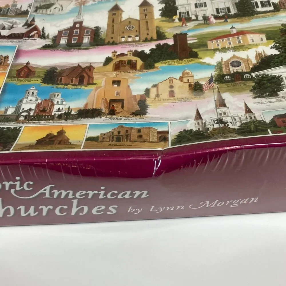 White Mountain Historic American Churches Jigsaw Puzzle 1000 Piece Brand New